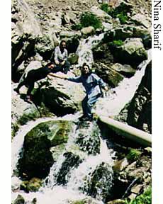On river rocks with my mother and father - Darbandsar
