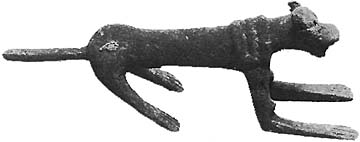 Bronze leopard figurine