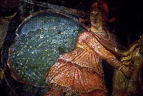 Mithras - temple fresco in Marino, Italy. 2nd Century A.D. 