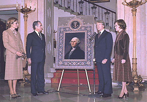 Mohammad Reza Shah's gift to President Jimmy Carter: A portrait of George 