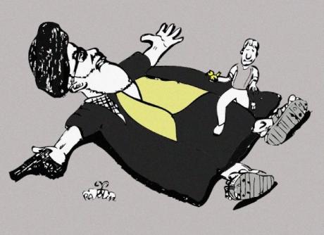 Cartoon - David and Khaliath