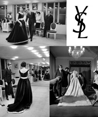 pictory Yves Saint Laurent dresses Farah Diba for Wedding 1959