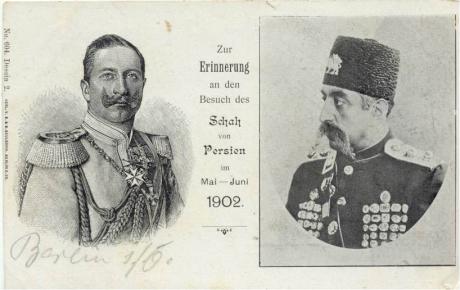 pictory:German Kaiser and Persian Shah (1902)
