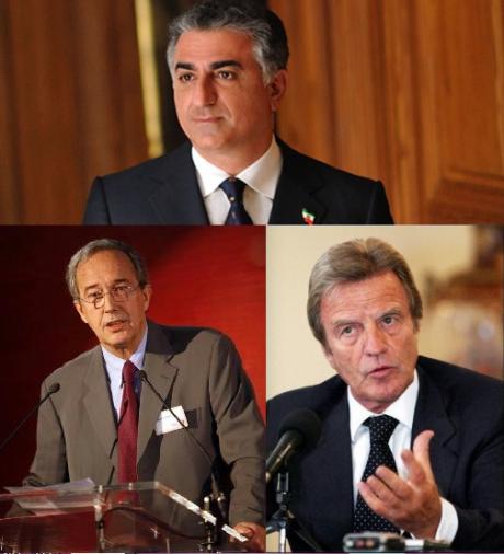 IRAN DEBATE : Crown Prince Reza, Bernard Kouchner, Bernard Hourcade  on French TV