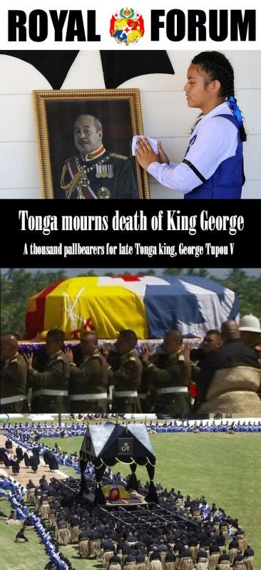 South Pacific Kingdom of Tonga holds funeral of King George Tupou V