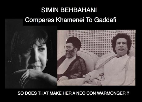 Simin Behbahani Compares Khamenei's Rule to That of Gaddafi's