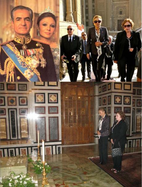 Shahbanou Farah in Cairo for Anniversary of Shah of Iran's demise