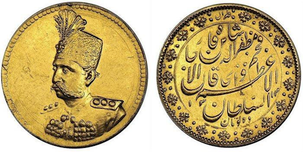 Gold Coin of Mozaffar ad-Din Shah
