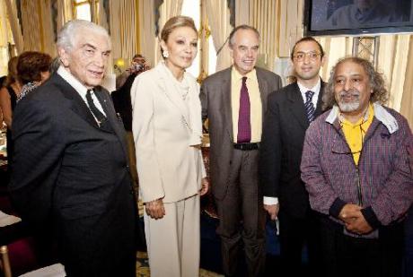 EMINENT PERSIANS: Hadi Khorsandi and Shahbanou Farah at French Ministry of Culture (13th July, 2010)