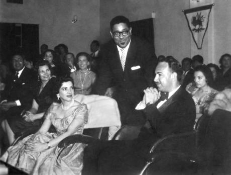 pictory: Dizzy Gillespie with Princess Shams Pahlavi, Abadan (1956)