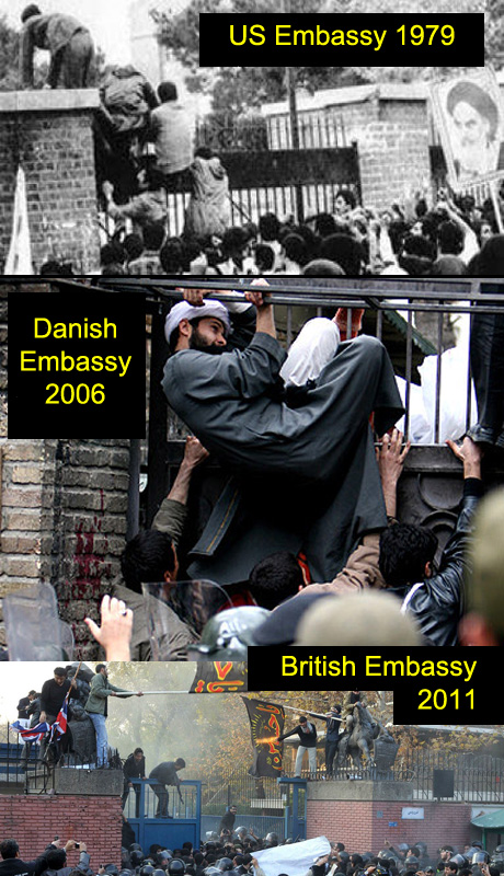Embassy wall climbing, a healthy Iranian tradition
