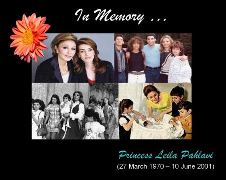In Memory of Princess Leila Pahlavi (27 March 1970 – 10 June 2001)