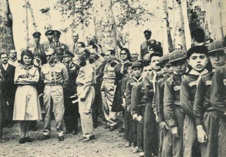 ROYALTY AND THE PEOPLE:Shah and Shahbanou visit Boy Scouts and their leaders (1960's)