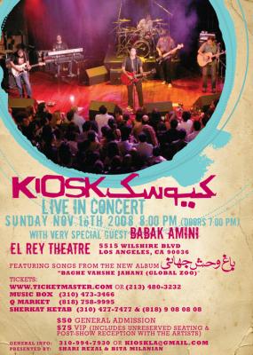 KIOSK Live in Los Angeles with special guest BABAK AMINI