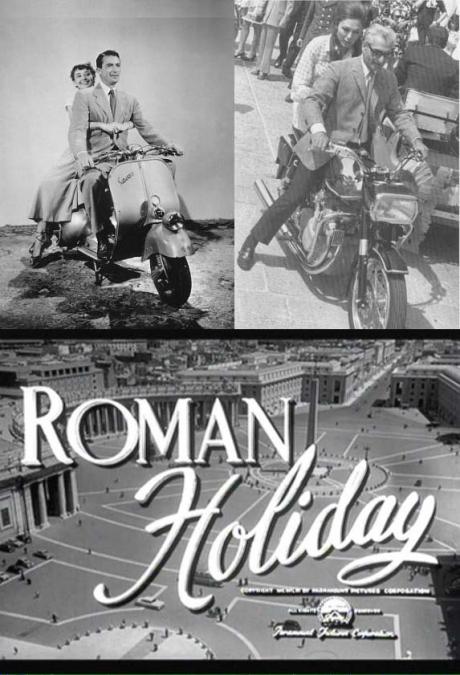 ROMAN HOLIDAY Shah and Shahbanou Take a Stroll on a motorbike in Rome 1968