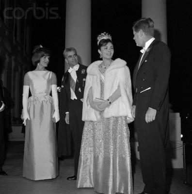 Diplomatic History: The Kennedy's greet Shah and Shahbanou at White House Dinner (1962)