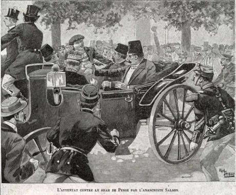 pictory: Anarchist tries to Assassinate Shah of Persia during Paris visit (1900)