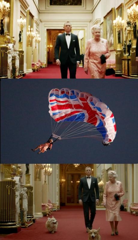 ROYAL STUNT: Queen parachutes into Olympics with James Bond in acting debut