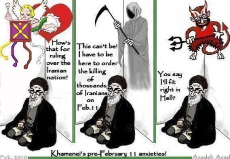 Cartoon: Khamenei's Pre-Feb.11 Anxieties