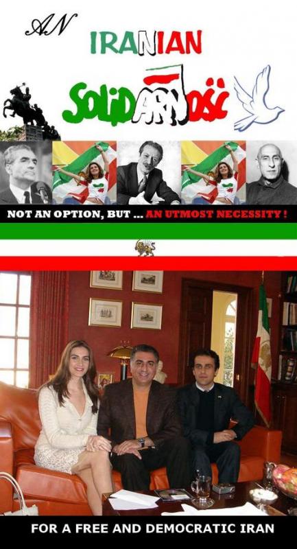 IRANIAN SOLIDARNOSC: Crown Prince Reza Pahlavi, Nazanin Afshin Jam and Amir Abbas Fakhravar