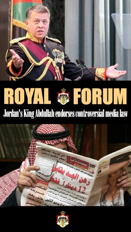 Jordan King’s endorsement of controversial media law hints to slow pace of reform