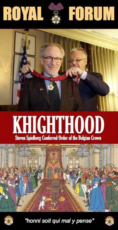 KNIGHTHOOD: Steven Spielberg Honoured With Belgium’s « Order of the Crown » 