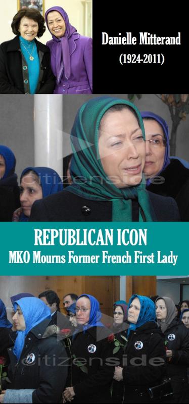 Danielle Mitterand (1924-2011): MKO &  Kurdish Separatists pay tribute to France's First Lady
