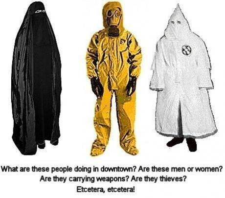 Masks / Niqabs Are Not Everyday Public Clothing