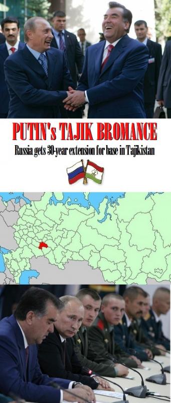 PUTIN’s TAJIK BROMANCE: Russia gets 30-year extension for military base in Tajikistan
