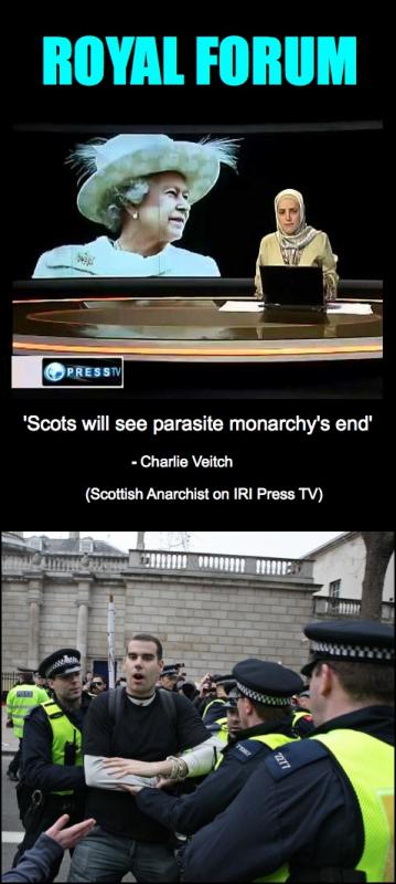 IRI Press TV claims 'Parasite' Queen Elizabeth II Fears UK Break Up 