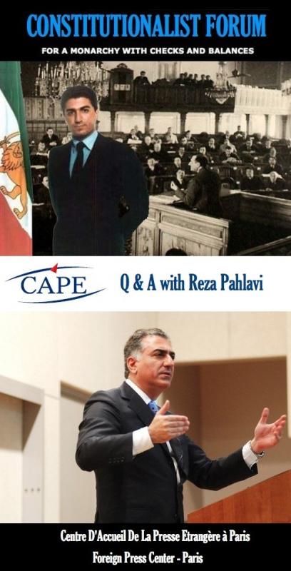 Crown Prince Reza Pahlavi at CAPE Press Conference in Paris
