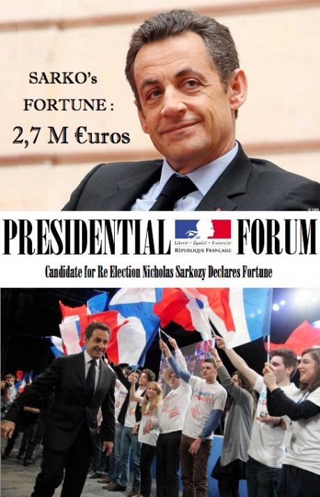 PRESIDENT’s FORTUNE: Candidate for re-election Sarkozy officially declares fortune 