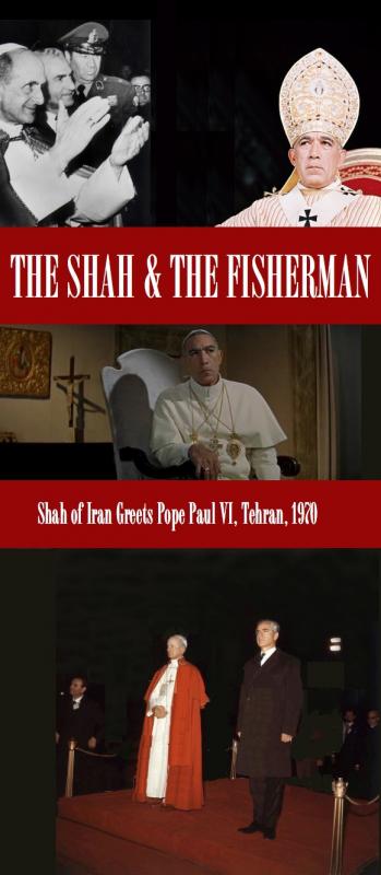 THE SHAH & THE FISHERMAN: Pope Paul VI greeted by Shah in Tehran (1970's)
