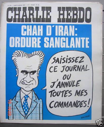 SACRE CHARLIE: Charlie Hebdo Coverage on Shah (1975)