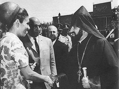 pictory: Shahbanou Greets Christian Church in Western Azerbaijan (1975)