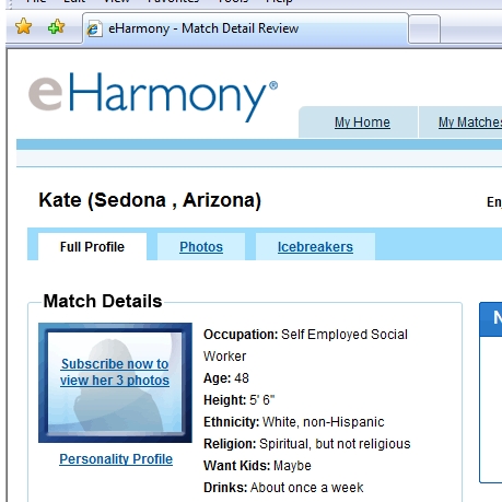 Farewell eHarmony