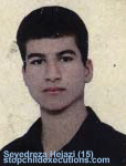 WARNING: Iranian boy to be executed tomorrow