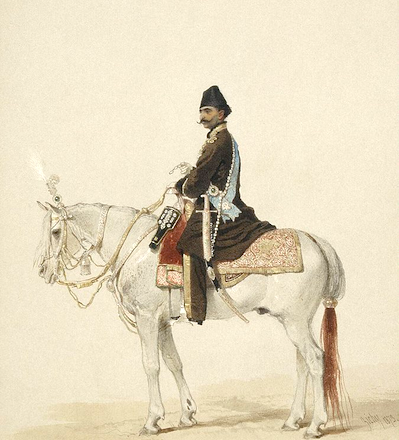 Naser al-Din Shah on Horseback