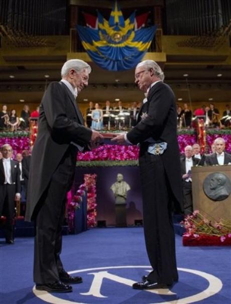 KNIGHTHOOD: Mario Vargas Llosa receives 2010 Nobel Prize in Literature  