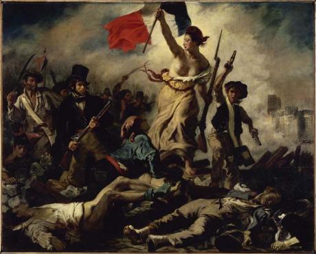 BOOBQUAKE TRIBUTE:Eugène Delacroix's "Liberty Leading the People" (1830-Louvre Museum )