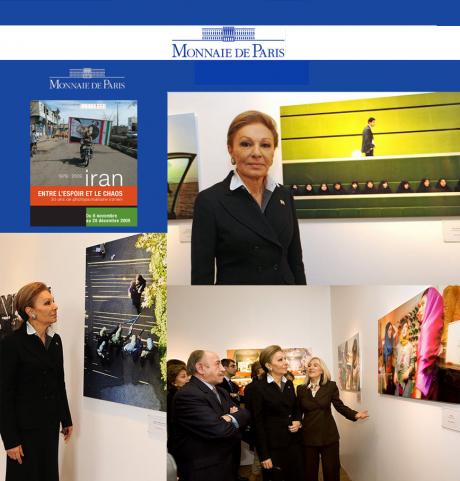 EMPRESS OF THE ARTS: Farah Pahlavi at Iranian Photo Journalism Exhibit in Paris (2010)