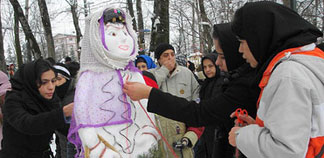 Ice sculptures in Rasht